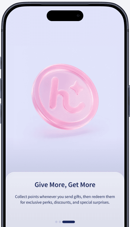 Hadeya app on an iPhone, showing Give More, Get More rewards